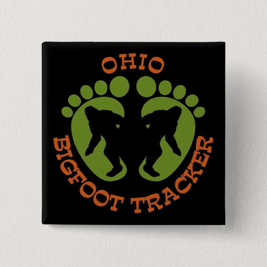 Verfolger Ohios Bigfoot Button (Vorderseite)