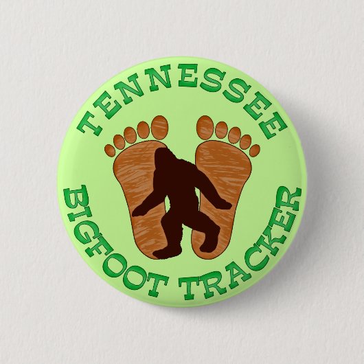 Verfolger Tennessees Bigfoot Button (Vorderseite)