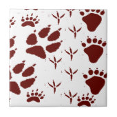 Verfolger-Tier-Abdrücke Fliese (Vorderseite)