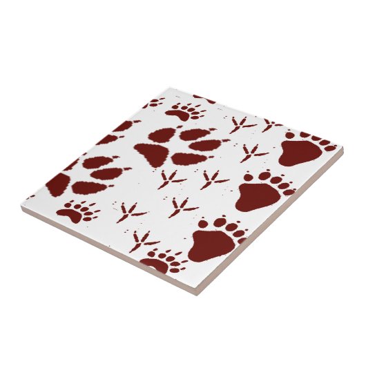 Verfolger-Tier-Abdrücke Fliese (Seite)