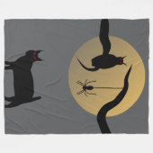 Verfolgter Vollmond-Fleece-Decke Fleecedecke (Vorderseite (Horizontal))