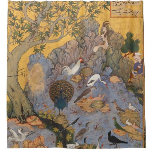 Verfolgung der Vögel durch Habiballah von Sava Duschvorhang (Vorderseite)