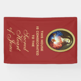 Verfolgung Heiliges Herz Jesu Religiös Banner