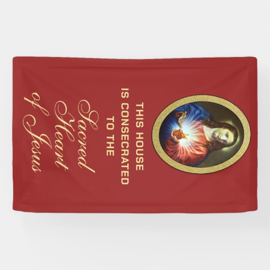 Verfolgung Heiliges Herz Jesu Religiös Banner (Horizontal)