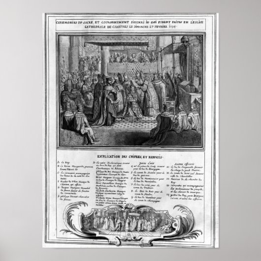 Verfolgung und Krönung von Henri IV Poster (Vorne)