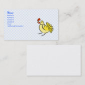 Verfolgungs-Huhn Visitenkarte (Vorne/Hinten)