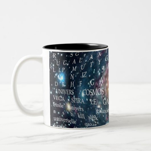 Verformtes UNIVERSUM Zweifarbige Tasse (Links)