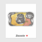 Verfügbare Camera Wasserfarbe Kunst Aufkleber (Blatt)