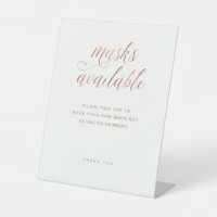 Verfügbare Masken | Rose Gold Typografy Wedding
