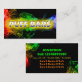 Verfügbare Vape Puff Bar Black Business Card Visitenkarte (Vorne/Hinten)