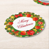 Verfügbare Weihnachts-Party-Untersetzer Runder Pappuntersetzer (Angewinkelt)