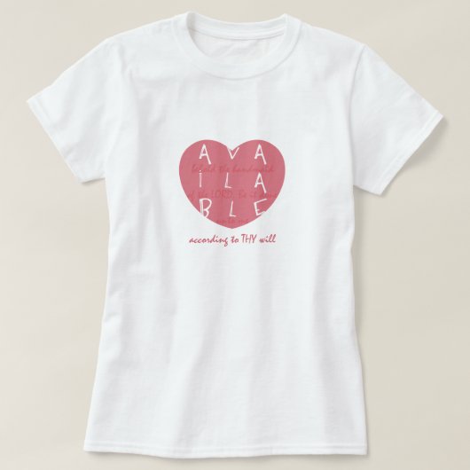 Verfügbarer Herz-T - Shirt (Design vorne)
