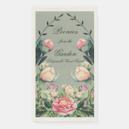 Verfügbares Handtuch 50 Qty. Peonies aus Garten Serviette