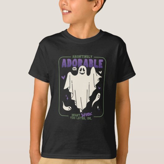 Verführerisch Adorable Funny Halloween Ghost-Redew T-Shirt (Vorderseite)