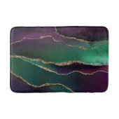 Verführerisch Agate | Dunkle Jewel Tone Stone Gold Badematte (Vorderseite)