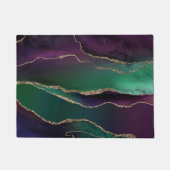 Verführerisch Agate | Dunkle Jewel Tone Stone Gold Fußmatte (Vorderseite)