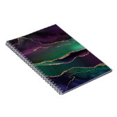 Verführerisch Agate | Dunkle Jewel Tone Stone Gold Notizblock (Rechte Seite)