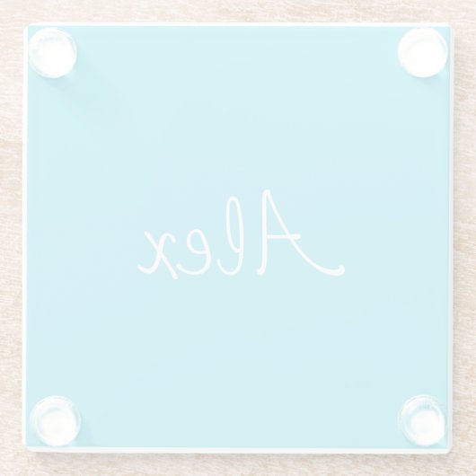 Verführerisch Aqua Glasuntersetzer (Rückseite)