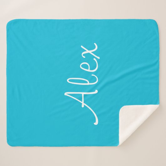 Verführerisch Aqua Sherpadecke (Vorderseite (Horizontal))