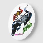 verführerische Alligatoren 2 Große Wanduhr (Winkel)