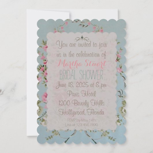 Verführerische Blume - Einladungen / UAWG Geburtst (Rückseite)