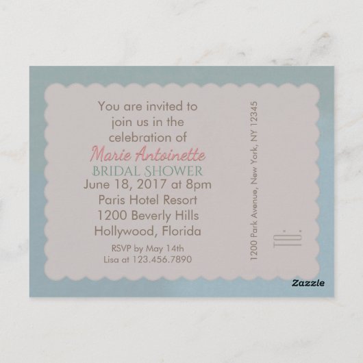 Verführerische Blume - Postkarte / UAWG / Einladun (Rückseite)