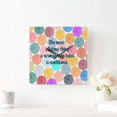 Verführerische Frau Quadratische Wanduhr (Zuhause)