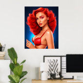 Verführerische Frauen mit Eleganz: Poster (Heimbüro)