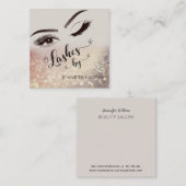 Verführerische glattere Lashes Quadratische Visitenkarte (Vorne/Hinten)