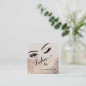 Verführerische glattere Lashes Quadratische Visitenkarte (Stehend Vorderseite)