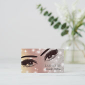 Verführerische glattere Wimpern Makeup Visitenkarte (Stehend Vorderseite)