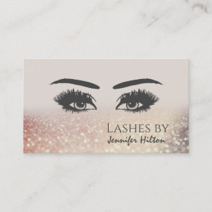 Verführerische glattere Wimpern Makeup Visitenkarte