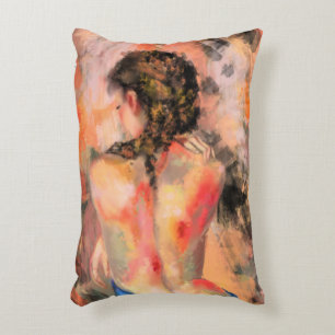 Verführerische Lady Accent Pillow Woman Body Paint Dekokissen