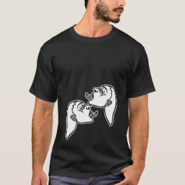 Verführerische Mädchen Weiße Umrandung T-Shirt
