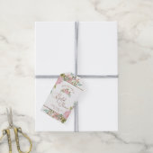 Verführerische Rose Vintag Dusty Pink Brautparty Geschenkanhänger (Mit Garn)