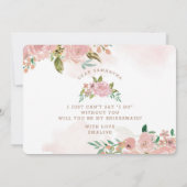 Verführerische Rose Vintage Bridesmaid-Vorschlagsk (Rückseite)