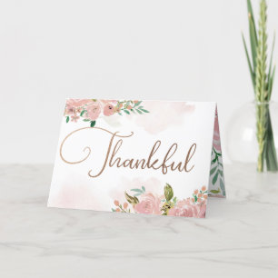 Verführerische Rose Vintage Dusty Pink Hochzeitsfo Dankeskarte