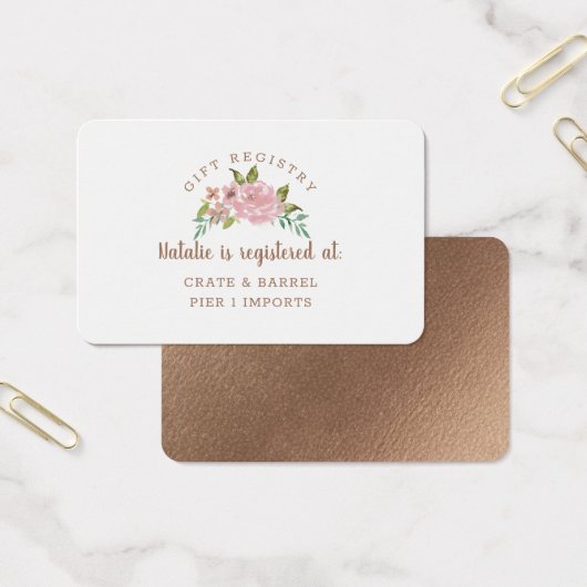 Verführerische Rose Vintage Giftregisterkarte Beip (Büro)