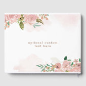 Verführerische Rose Vintage Rosa Blumenzehen Gästebuch (Rückseite)