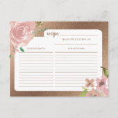 Verführerische Rose Vintage rosa Brille als Rezept Ankündigungspostkarte (Rückseite)