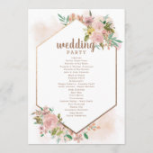 Verführerische Rose Vintage Rosa Hochzeit Programm (Rückseite)