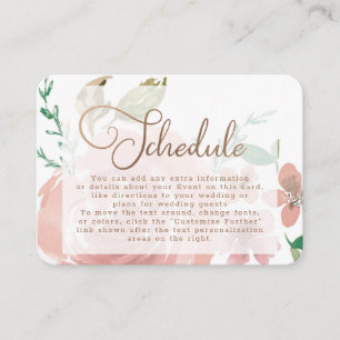 Verführerische Rose Vintage Rosa Hochzeitsplanung Begleitkarte