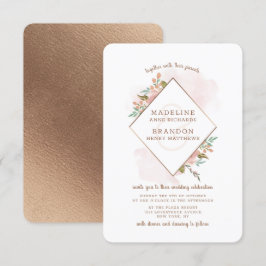 Verführerische Rose Vintage rosafarbene Diamanthoc Einladung