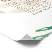 Verführerische Rose Vintage Sitztabelle Poster (Ecke)