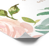 Verführerische Rose Vintages Foto Messestand Hochz Poster (Ecke)