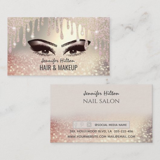 Verführerische Rose Visitenkarte (Vorne/Hinten)