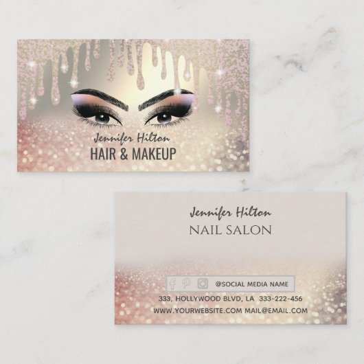 Verführerische Rose Visitenkarte (Vorne/Hinten)