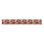 Verführerische Rosen und Weiße Rosen - Chic Floral Ripsband (Vorderseite)