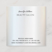 Verführerische silberne Lashes Quadratische Visitenkarte (Rückseite)