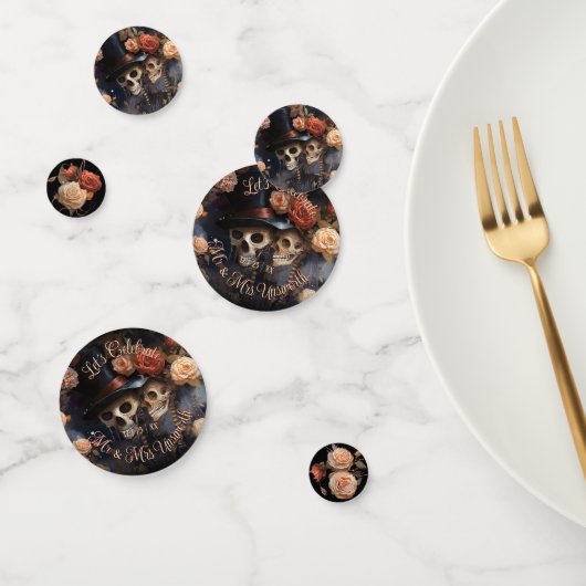 Verführerische Skelette Romantische Kiss Gotische Konfetti (Gruppe)